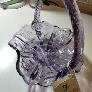 Fenton Amethyst 95th Anniversary Glass Basket